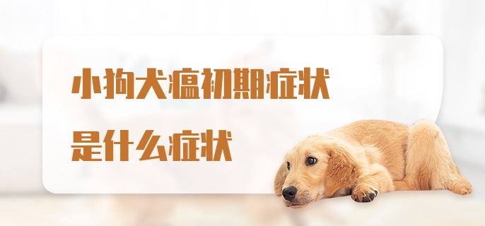 小狗犬瘟初期症状是什么症状