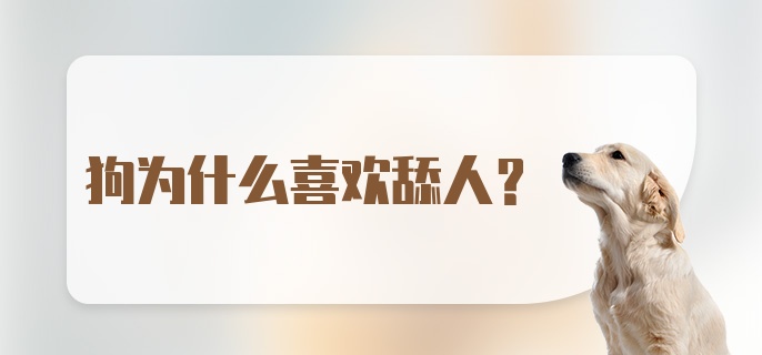 狗为什么喜欢舔人？