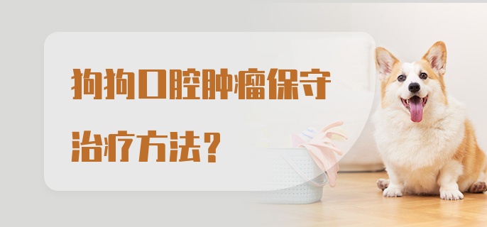 狗狗口腔肿瘤保守治疗方法？