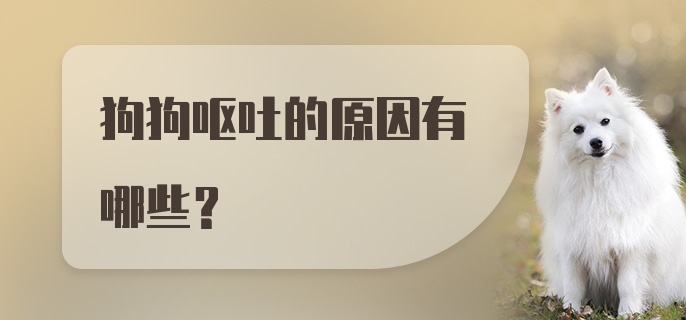 狗狗呕吐的原因有哪些？