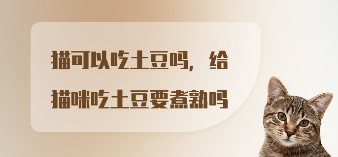 猫可以吃土豆吗，给猫咪吃土豆要煮熟吗