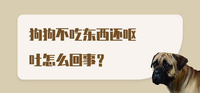 狗狗不吃东西还呕吐怎么回事？