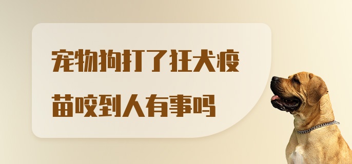 宠物狗打了狂犬疫苗咬到人有事吗