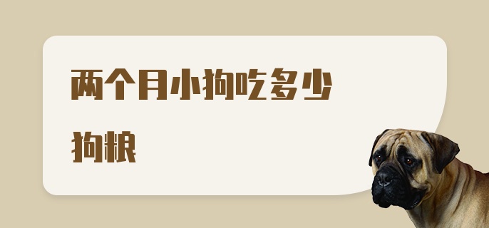 两个月小狗吃多少狗粮