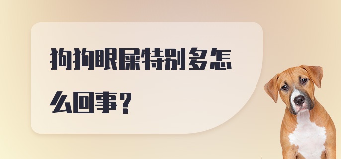 狗狗眼屎特别多怎么回事？