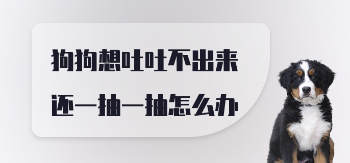 狗狗想吐吐不出来还一抽一抽怎么办