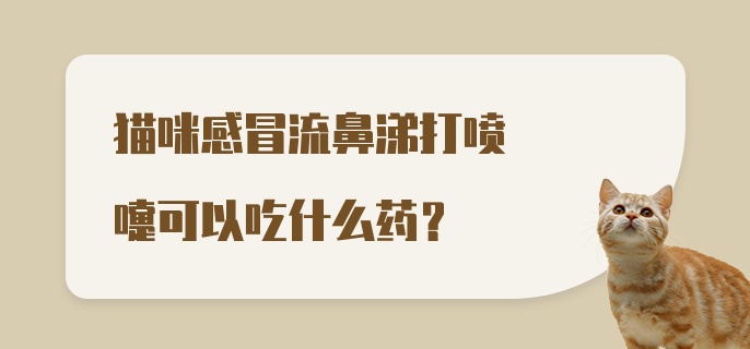 猫咪感冒流鼻涕打喷嚏可以吃什么药？