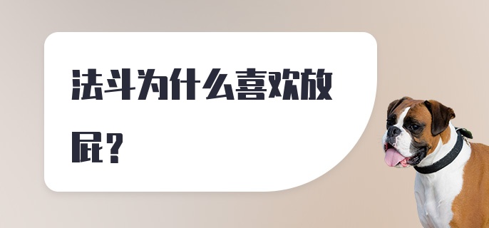 法斗为什么喜欢放屁？