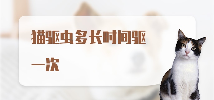 猫驱虫多长时间驱一次