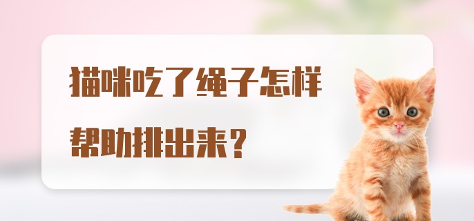 猫咪吃了绳子怎样帮助排出来？