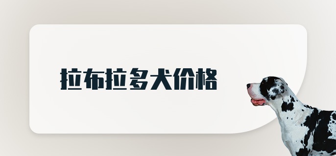 拉布拉多犬价格