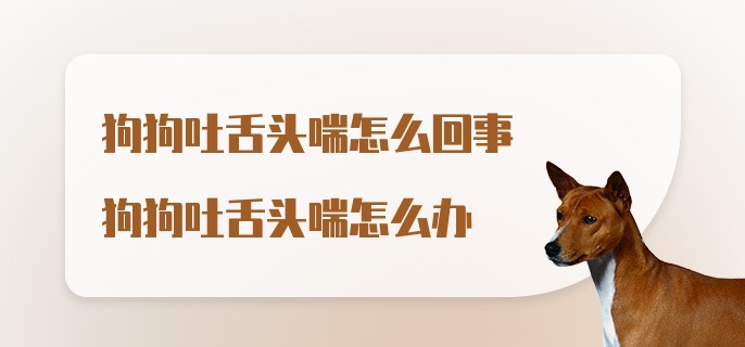 狗狗吐舌头喘怎么回事？