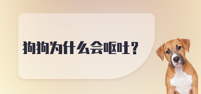 狗狗为什么会呕吐?