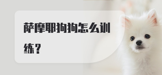 萨摩耶狗狗怎么训练？