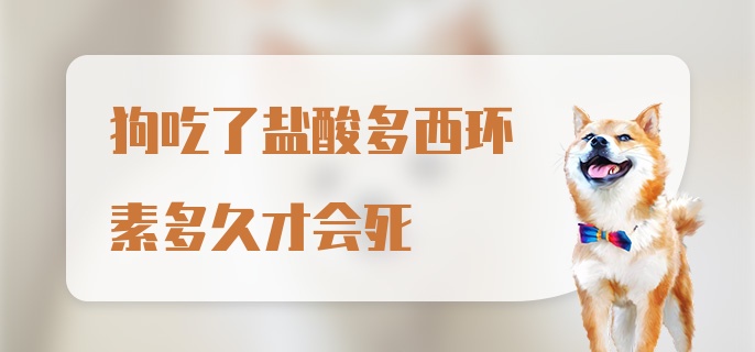 狗吃了盐酸多西环素多久才会死