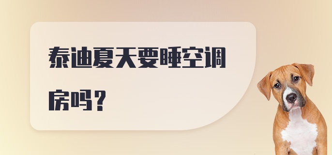 泰迪夏天要睡空调房吗？