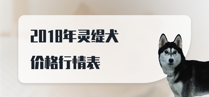 2018年灵缇犬价格行情表