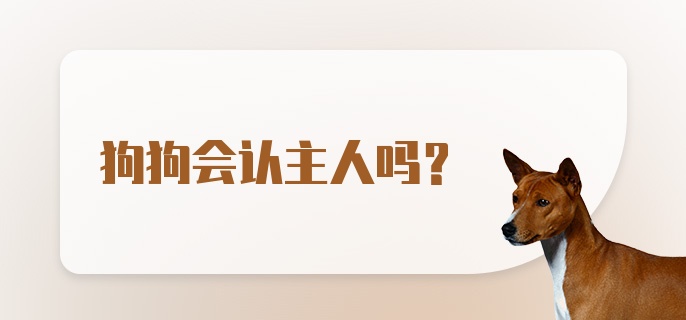 狗狗会认主人吗？