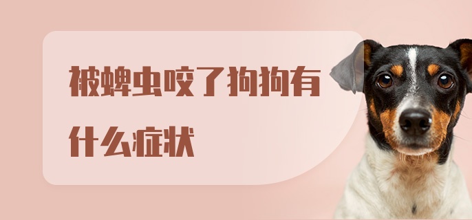 被蜱虫咬了狗狗有什么症状