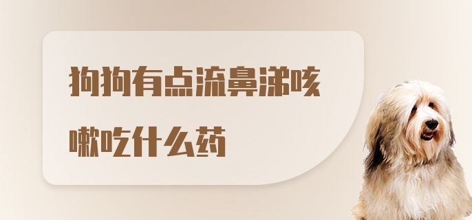 狗狗有点流鼻涕咳嗽吃什么药