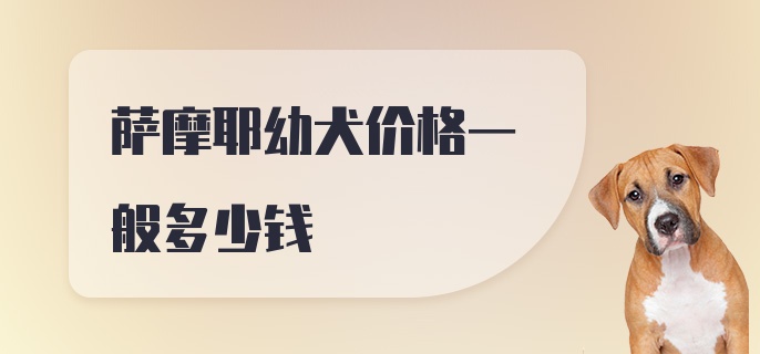 萨摩耶幼犬价格一般多少钱