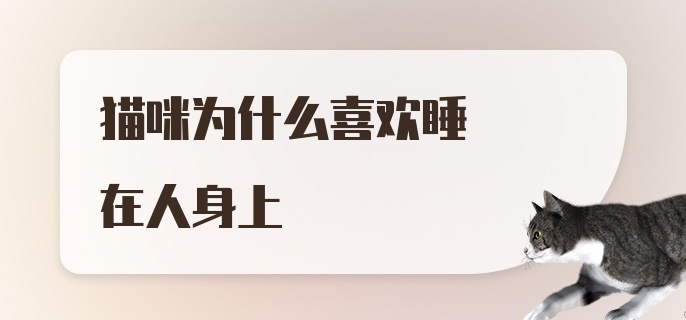 猫咪为什么喜欢睡在人身上