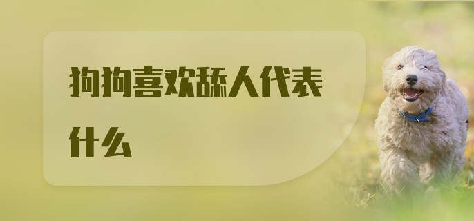 狗狗喜欢舔人代表什么