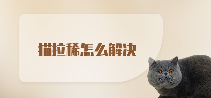 猫拉稀怎么解决