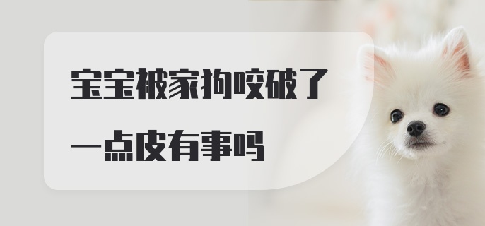 宝宝被家狗咬破了一点皮有事吗