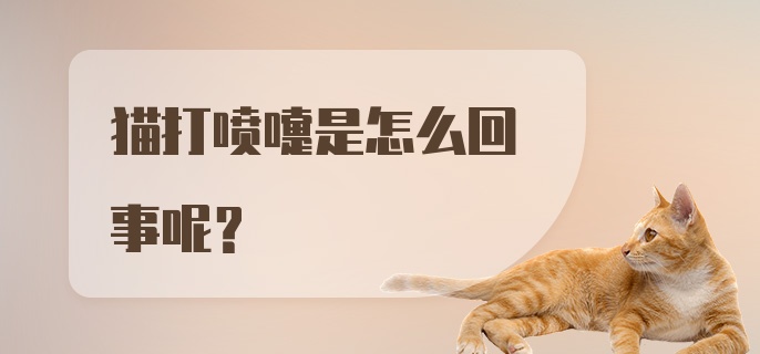 猫打喷嚏是怎么回事呢？