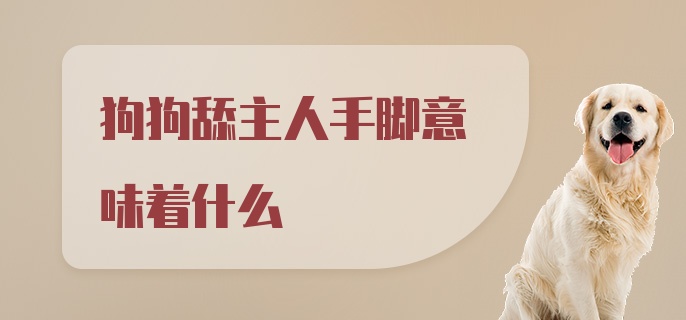 狗狗舔主人手脚意味着什么