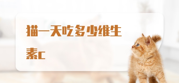 猫一天吃多少维生素c